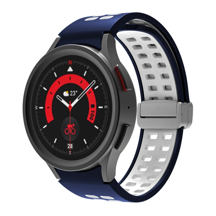 Double-row Hole Folding Buckle Silicone Watch Band, For Samsung Galaxy Watch5