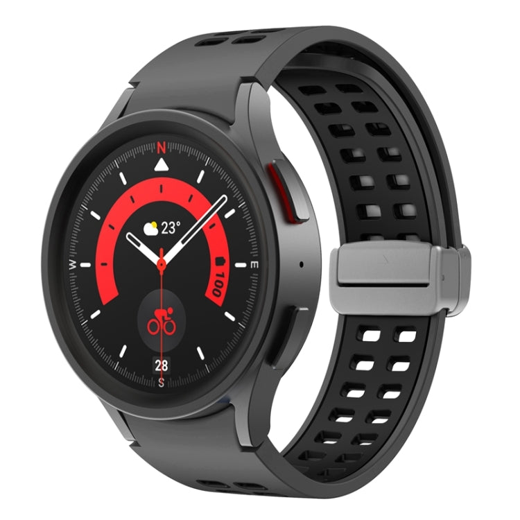 Double-row Hole Folding Buckle Silicone Watch Band, For Samsung Galaxy Watch5