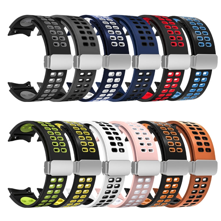 Double-row Hole Folding Buckle Silicone Watch Band, For Samsung Galaxy Watch5