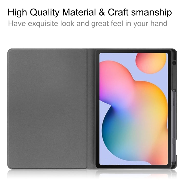 For Samsung Galaxy Tab S6 Lite P610 / P615 Cowhide Texture TPU Tablet Horizontal Flip Leather Case with Holder & Sleep / Wake-Up Function & Pen Slot, For Samsung Galaxy Tab S6 Lite P610 / P615