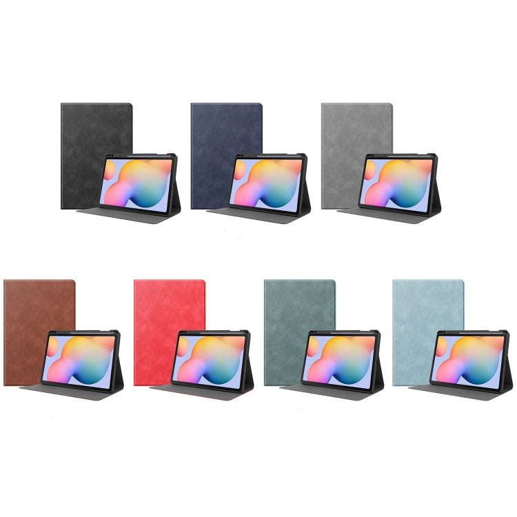 For Samsung Galaxy Tab S6 Lite P610 / P615 Cowhide Texture TPU Tablet Horizontal Flip Leather Case with Holder & Sleep / Wake-Up Function & Pen Slot, For Samsung Galaxy Tab S6 Lite P610 / P615