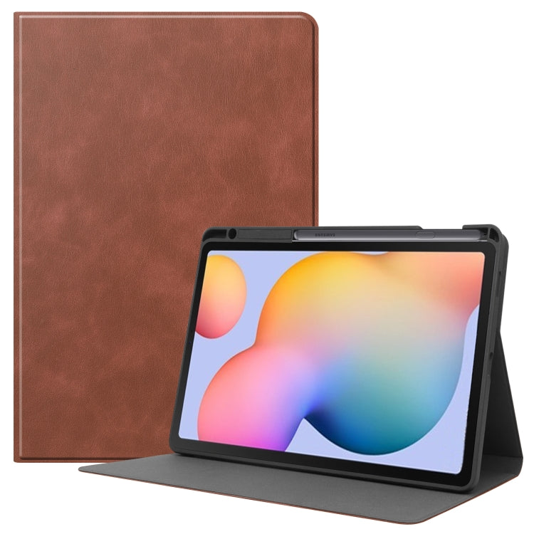 For Samsung Galaxy Tab S6 Lite P610 / P615 Cowhide Texture TPU Tablet Horizontal Flip Leather Case with Holder & Sleep / Wake-Up Function & Pen Slot, For Samsung Galaxy Tab S6 Lite P610 / P615