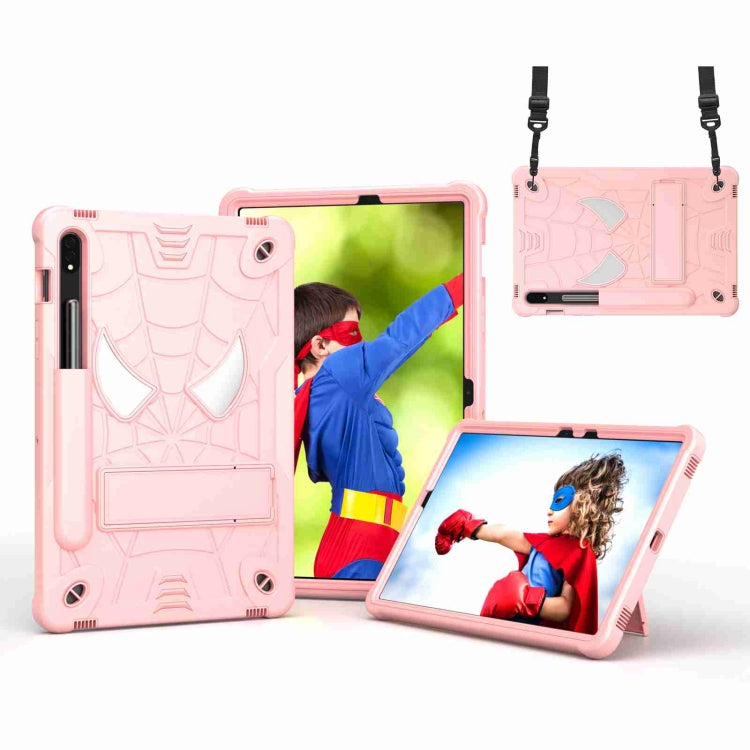 Spider Texture Silicone Hybrid PC Tablet Case with Shoulder Strap