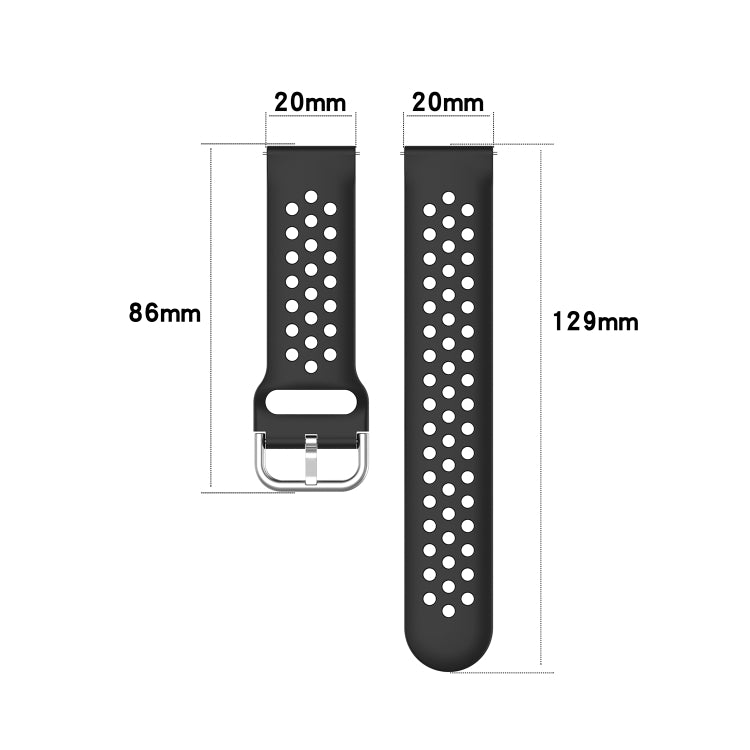Universal Sport Silicone Replacement Wrist Strap, 20mm, 22mm, 23mm