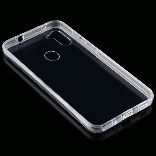 Ultra-thin transparent protective case showing Galaxy A01 A11 A70 J6+ M31 compatibility