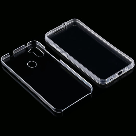 Double-sided transparent mobile case displaying pristine device design without bulk