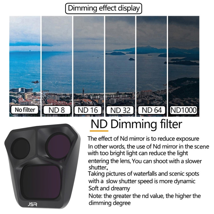 JSR GB Neutral Density Lens Filter, 4 in 1 ND Kit For DJI Mavic 3 Pro, 4 in 1 NDPL Kit For DJI Mavic 3 Pro