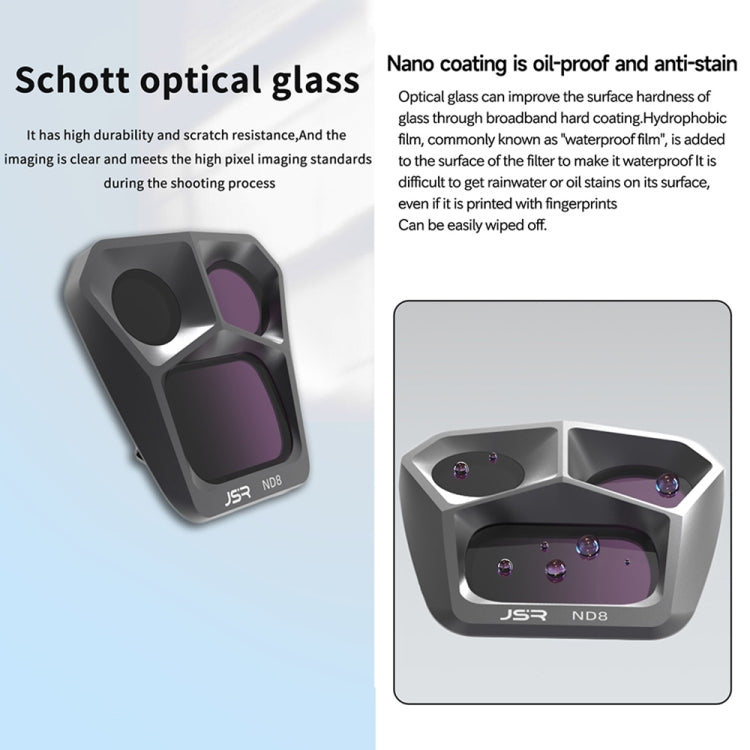 JSR GB 8 in 1 CPL ND8 ND16 ND32 ND64 STAR ND1000 NIGHT Lens Filter, 8 in 1 For DJI Mavic 3 Pro