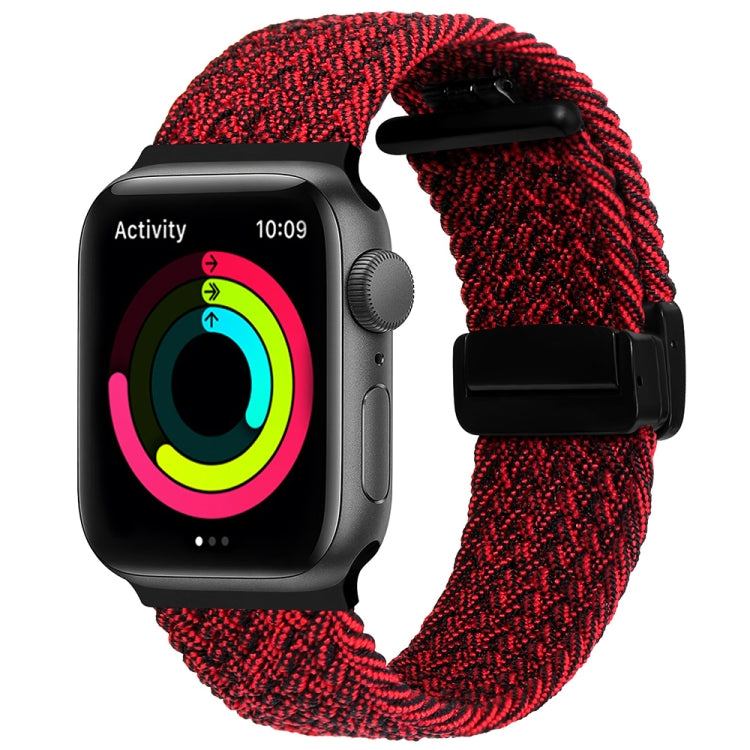 Magnetic Fold Clasp Woven Watch Band, For Apple Watch 8 45mm, For Apple Watch Ultra 2 49mm