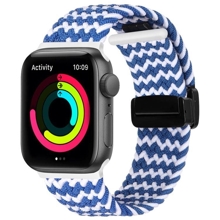 Magnetic Fold Clasp Woven Watch Band, For Apple Watch SE 2022 40mm, For Apple Watch 9 45mm