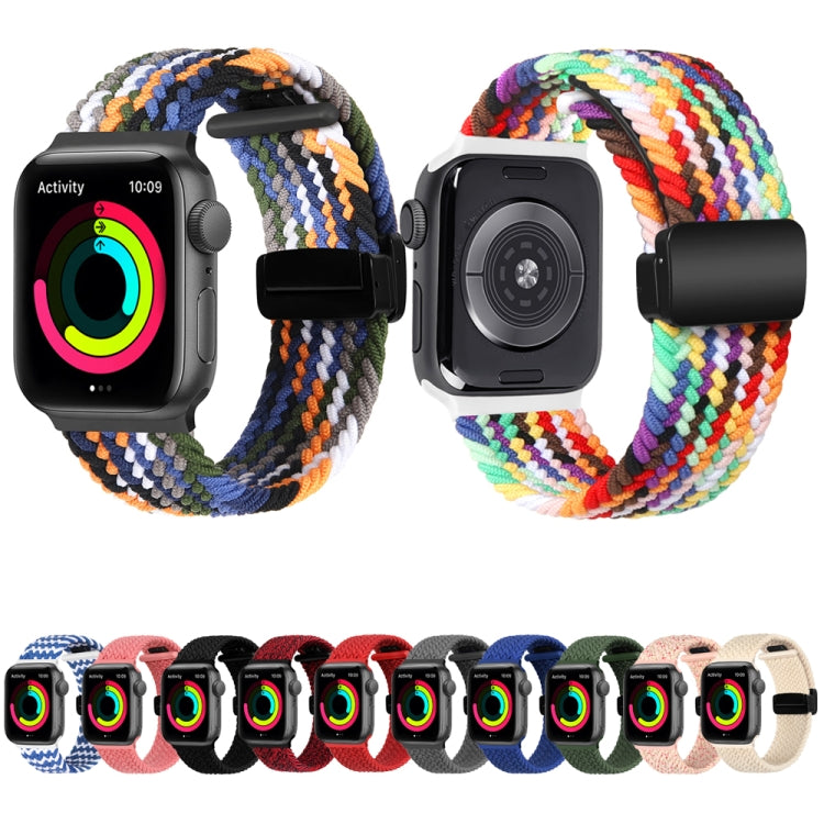 Magnetic Fold Clasp Woven Watch Band, For Apple Watch 8 45mm, For Apple Watch Ultra 2 49mm