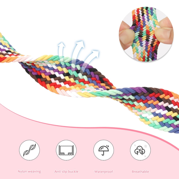 Magnetic Fold Clasp Woven Watch Band, For Apple Watch 6 40mm, For Apple Watch 6 44mm