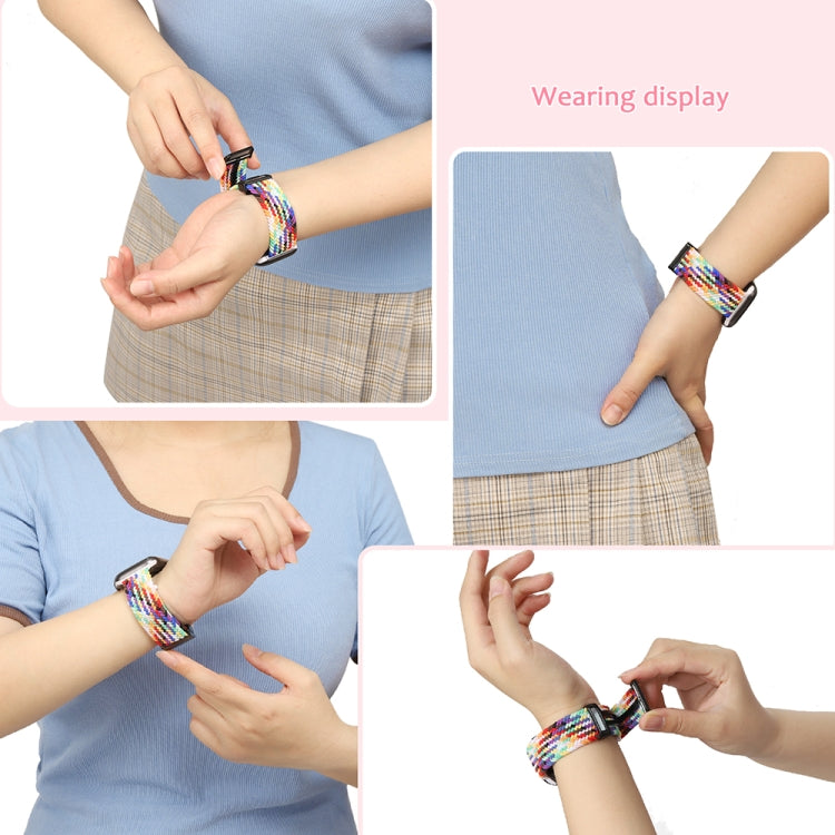 Magnetic Fold Clasp Woven Watch Band, For Apple Watch SE 2022 44mm, For Apple Watch 9 41mm
