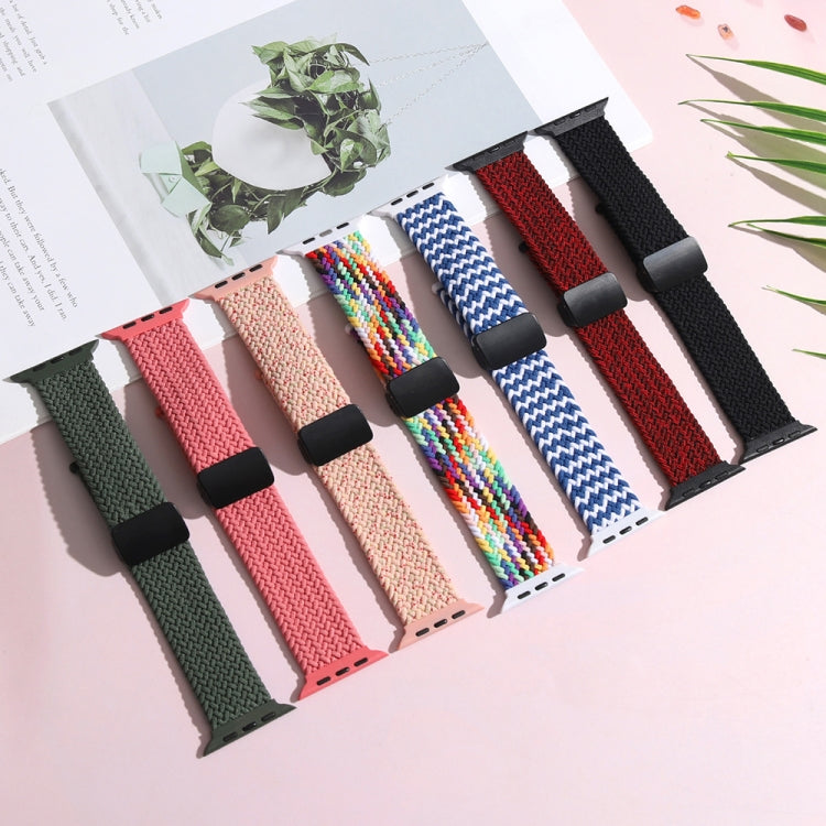 Magnetic Fold Clasp Woven Watch Band, For Apple Watch SE 2022 44mm, For Apple Watch 9 41mm