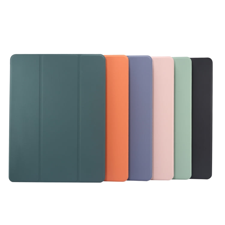 Étui à rabat horizontal en cuir TPU et PU transparent, 3 volets, avec support, emplacement pour stylo et fonction veille/réveil, pour iPad 10.2 (2021/2020/2019)