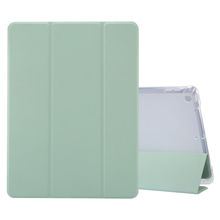 Étui à rabat horizontal en cuir TPU et PU transparent, 3 volets, avec support, emplacement pour stylo et fonction veille/réveil, pour iPad 10.2 (2021/2020/2019)