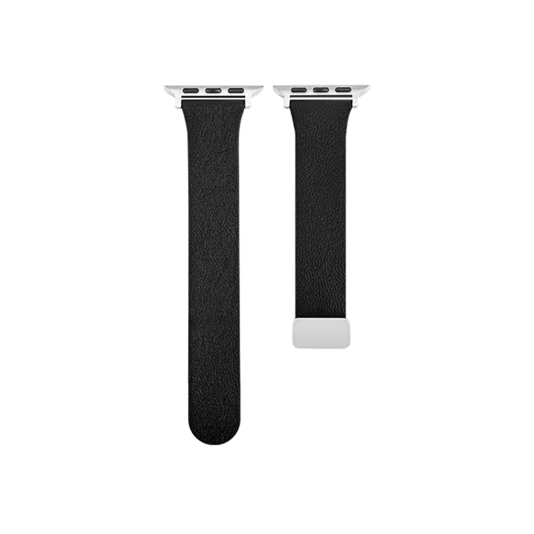Bracelet de montre magnétique en cuir de mouton avec boucle déployante, pour Apple Watch SE 40 mm, SE 44 mm et 6 40 mm