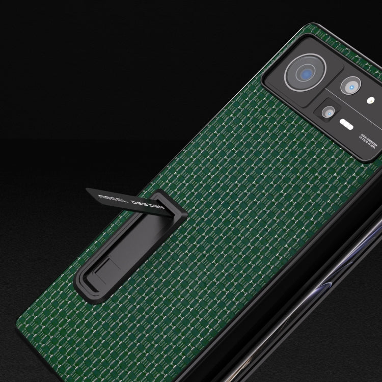 ABEEL Integrated Genuine Leather Luxury Series Phone Case with Holder, For Xiaomi Mix Fold 2, For Samsung Galaxy Z Fold3 5G, For Samsung Galaxy Z Fold5, For Samsung Galaxy Z Fold4 5G