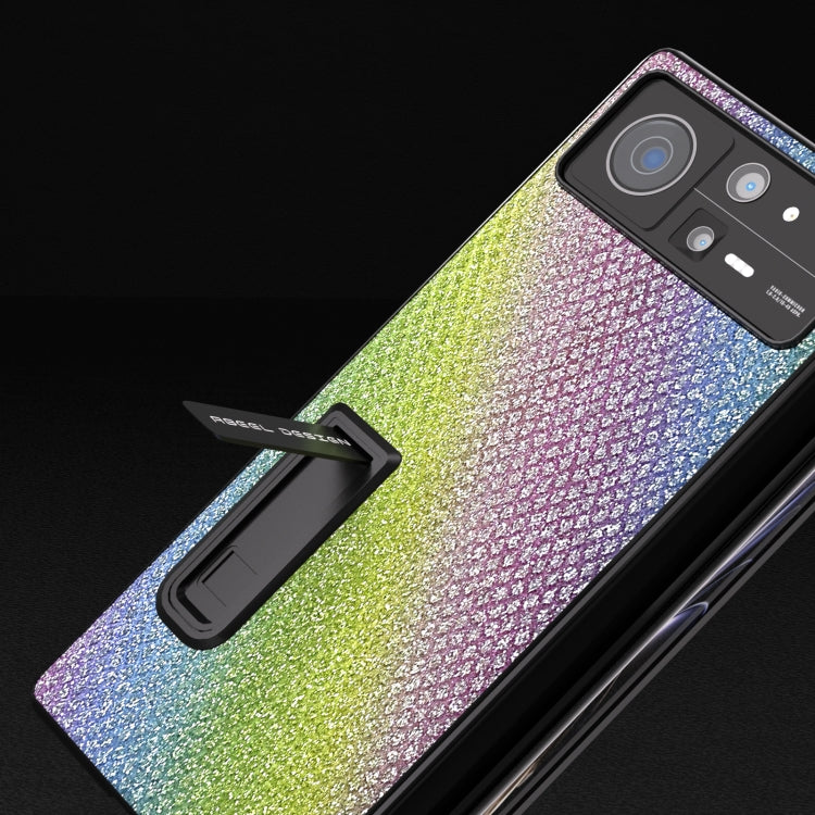 ABEEL Integrated Diamond Series Black Edge Phone Case with Holder, For Xiaomi Mix Fold 2, For Samsung Galaxy Z Fold3 5G, For Samsung Galaxy Z Fold5, For Samsung Galaxy Z Fold4 5G