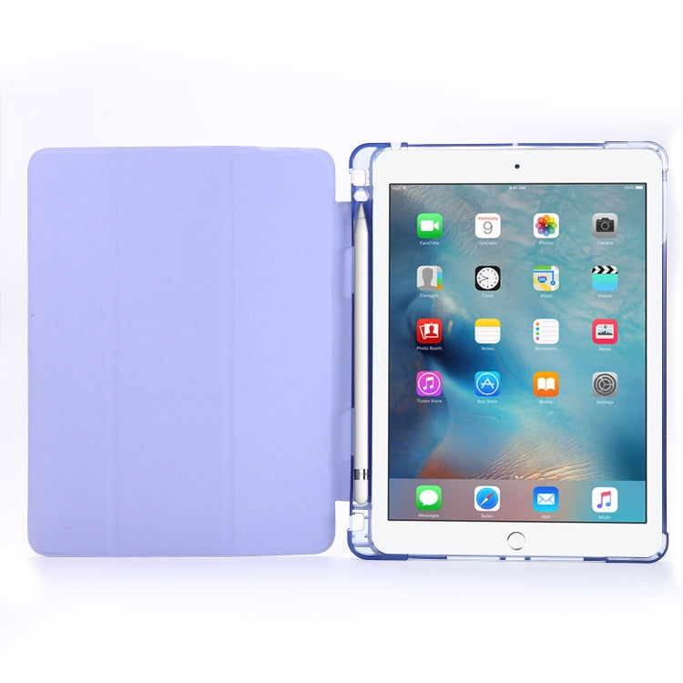 Étui en cuir à rabat horizontal Airbag avec triple support et porte-stylo, pour iPad 9.7 (2018) et (2017), pour iPad Air 2