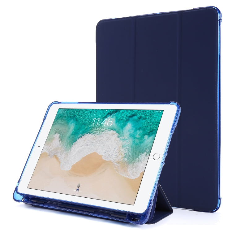 Étui en cuir à rabat horizontal Airbag avec triple support et porte-stylo, pour iPad 9.7 (2018) et (2017), pour iPad Air 2