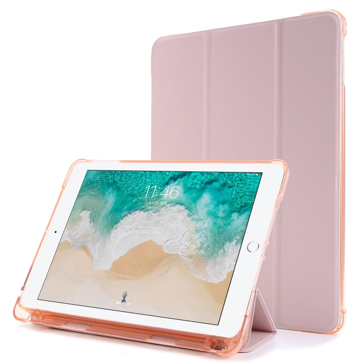 Étui en cuir à rabat horizontal Airbag avec triple support et porte-stylo, pour iPad 9.7 (2018) et (2017), pour iPad Air 2