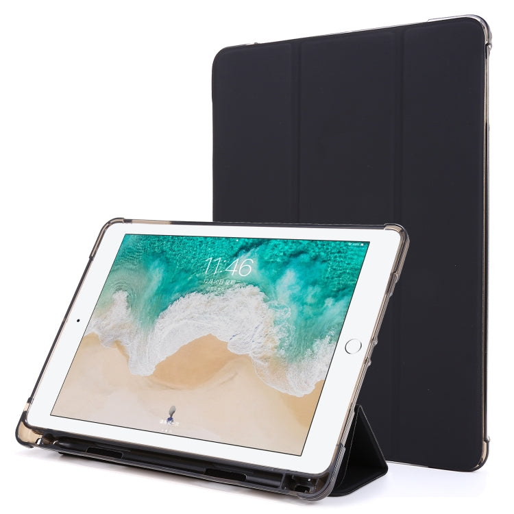 Étui en cuir à rabat horizontal Airbag avec triple support et porte-stylo, pour iPad 9.7 (2018) et (2017), pour iPad Air 2