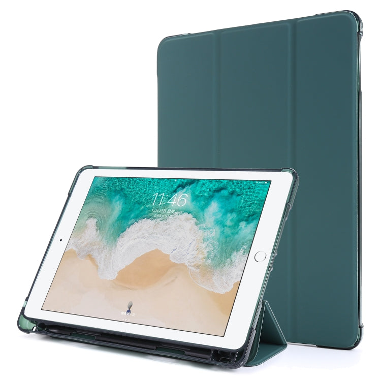 Étui en cuir à rabat horizontal Airbag avec triple support et porte-stylo, pour iPad 9.7 (2018) et (2017), pour iPad Air 2