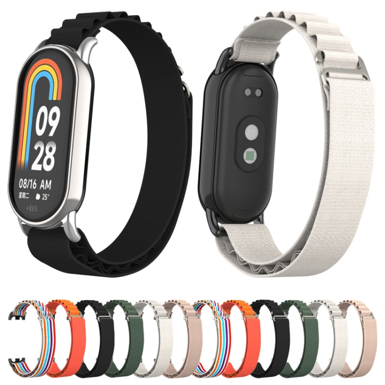 Metal Plug Loop Nylon Watch Band, For Xiaomi Mi Band 8