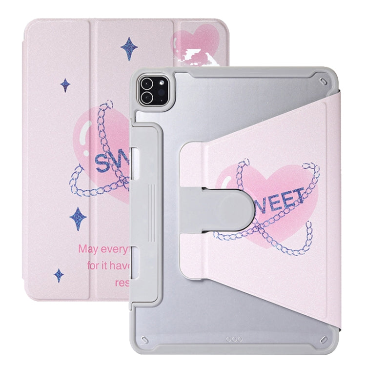 Split Drawer Rotation Painted Leather Smart Tablet Case