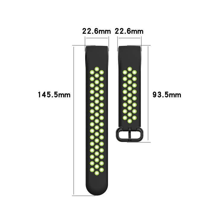 For Fitbit Charge 4 / Charge 3 / Charge 3 SE Watch Button Two Colors Silicone Replacement Strap Watchband