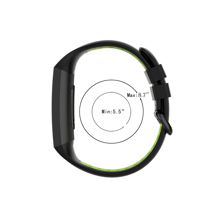 For Fitbit Charge 4 / Charge 3 / Charge 3 SE Watch Button Two Colors Silicone Replacement Strap Watchband