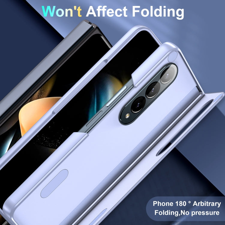 Skin Feel Fold Full Coverage Phone Case with Holder, For Samsung Galaxy Z Fold4, For Samsung Galaxy Z Fold3