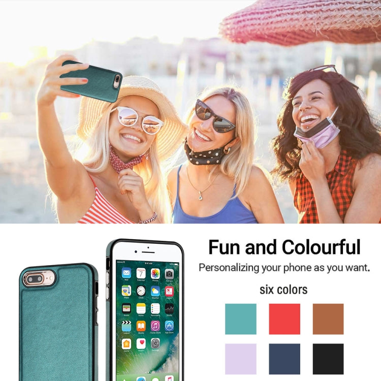 Leather Texture Full Coverage Phone Case, For iPhone 6s Plus / 7 Plus / 8 Plus