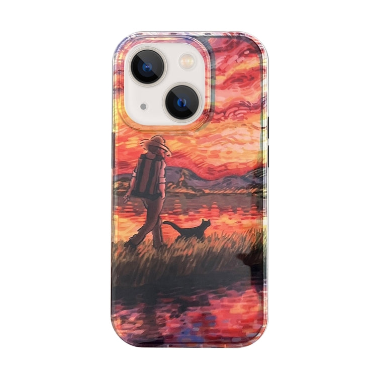 Dual-sided Lamination Oil Painting IMD Phone Case, For iPhone 14, For iPhone 14 Pro, For iPhone 14 Pro Max, For iPhone 13 Pro Max, For iPhone 13 Pro, For iPhone 13, For iPhone 12, For iPhone 12 Pro Max, For iPhone 12 Pro