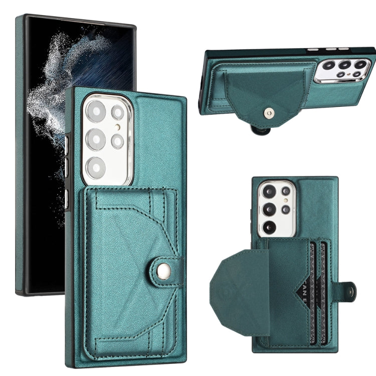 Shockproof Leather Phone Case with Card Holder, For Samsung Galaxy S22 Ultra 5G, For Samsung Galaxy S22+ 5G, For Samsung Galaxy S22 5G, For Samsung Galaxy A22 5G