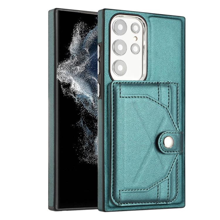 Shockproof Leather Phone Case with Card Holder, For Samsung Galaxy S22 Ultra 5G, For Samsung Galaxy S22+ 5G, For Samsung Galaxy S22 5G, For Samsung Galaxy A22 5G
