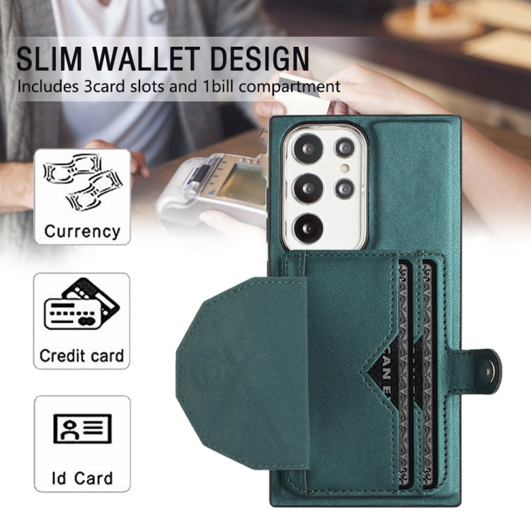 Shockproof Leather Phone Case with Card Holder, For Samsung Galaxy S22 Ultra 5G, For Samsung Galaxy S22+ 5G, For Samsung Galaxy S22 5G, For Samsung Galaxy A22 5G