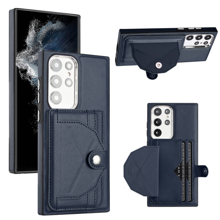 Shockproof Leather Phone Case with Card Holder, For Samsung Galaxy S22 Ultra 5G, For Samsung Galaxy S22+ 5G, For Samsung Galaxy S22 5G, For Samsung Galaxy A22 5G