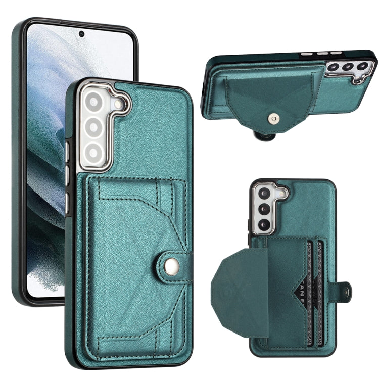 Shockproof Leather Phone Case with Card Holder, For Samsung Galaxy S22 Ultra 5G, For Samsung Galaxy S22+ 5G, For Samsung Galaxy S22 5G, For Samsung Galaxy A22 5G