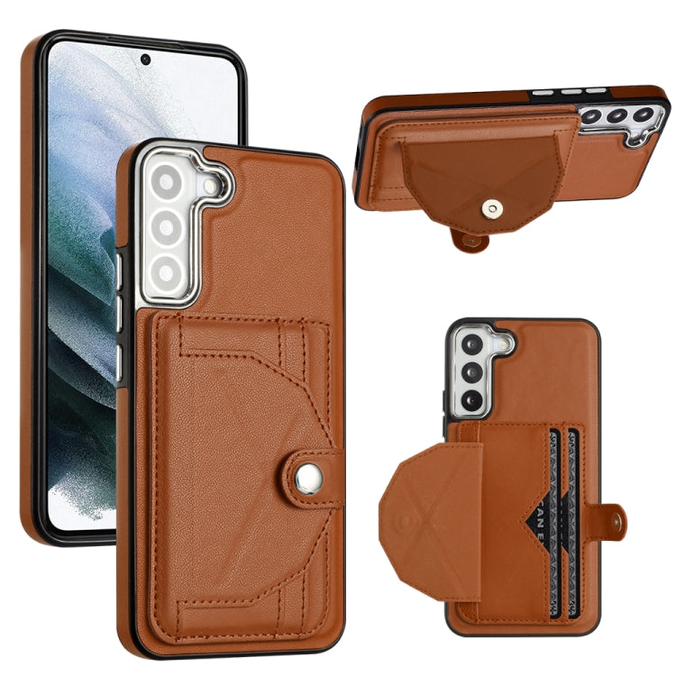 Shockproof Leather Phone Case with Card Holder, For Samsung Galaxy S22 Ultra 5G, For Samsung Galaxy S22+ 5G, For Samsung Galaxy S22 5G, For Samsung Galaxy A22 5G