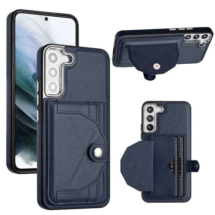 Shockproof Leather Phone Case with Card Holder, For Samsung Galaxy S22 Ultra 5G, For Samsung Galaxy S22+ 5G, For Samsung Galaxy S22 5G, For Samsung Galaxy A22 5G