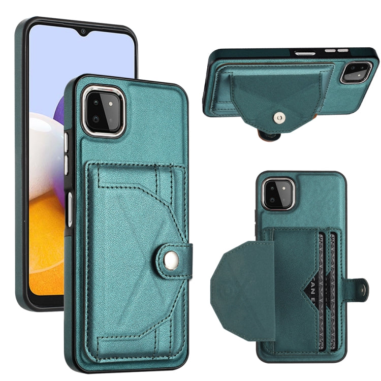 Shockproof Leather Phone Case with Card Holder, For Samsung Galaxy S22 Ultra 5G, For Samsung Galaxy S22+ 5G, For Samsung Galaxy S22 5G, For Samsung Galaxy A22 5G
