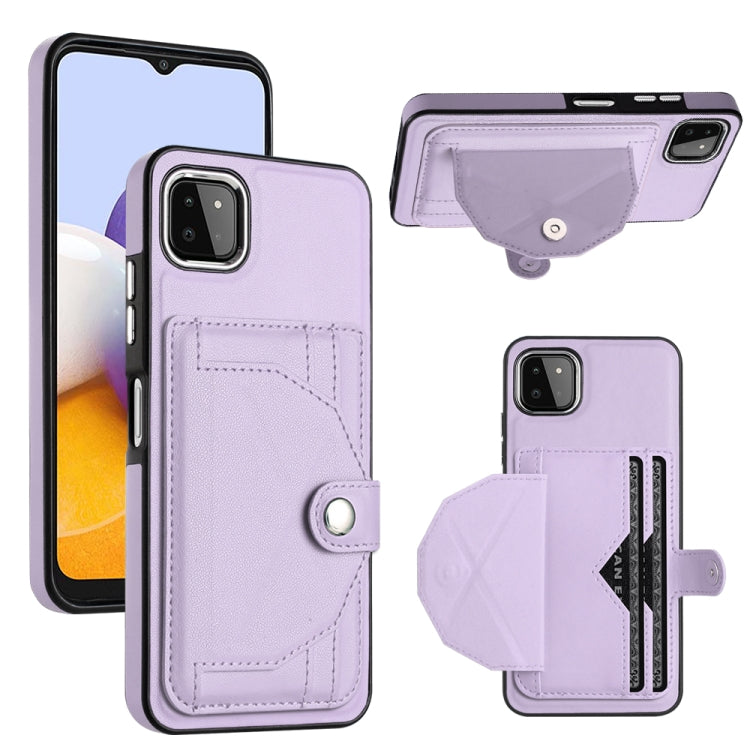 Shockproof Leather Phone Case with Card Holder, For Samsung Galaxy S22 Ultra 5G, For Samsung Galaxy S22+ 5G, For Samsung Galaxy S22 5G, For Samsung Galaxy A22 5G