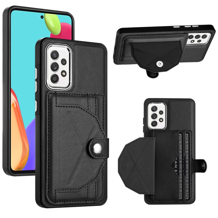 Shockproof Leather Phone Case with Card Holder, For Samsung Galaxy S21 FE 5G, For Samsung Galaxy A32 4G, For Samsung Galaxy A72 4G / A72 5G, For Samsung Galaxy A52 4G / A52 5G