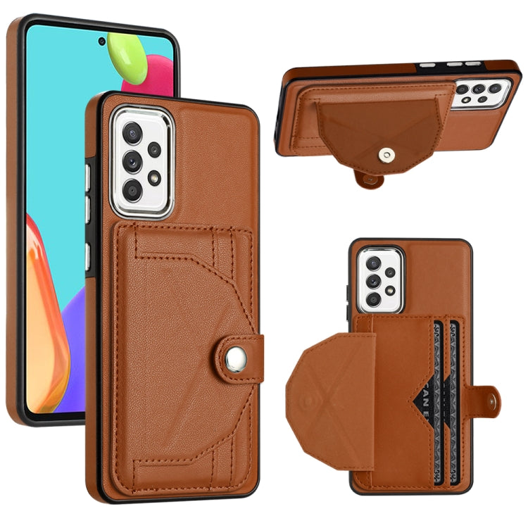 Shockproof Leather Phone Case with Card Holder, For Samsung Galaxy S21 FE 5G, For Samsung Galaxy A32 4G, For Samsung Galaxy A72 4G / A72 5G, For Samsung Galaxy A52 4G / A52 5G