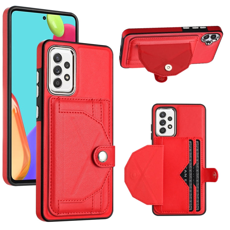 Shockproof Leather Phone Case with Card Holder, For Samsung Galaxy S21 FE 5G, For Samsung Galaxy A32 4G, For Samsung Galaxy A72 4G / A72 5G, For Samsung Galaxy A52 4G / A52 5G