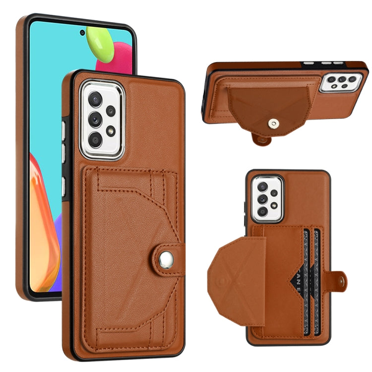 Shockproof Leather Phone Case with Card Holder, For Samsung Galaxy S21 FE 5G, For Samsung Galaxy A32 4G, For Samsung Galaxy A72 4G / A72 5G, For Samsung Galaxy A52 4G / A52 5G