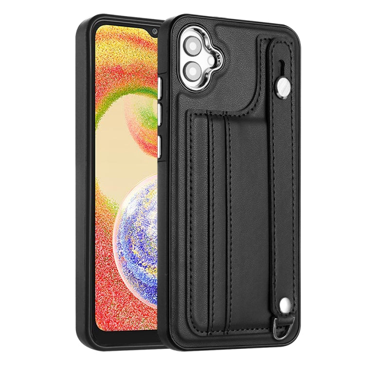Shockproof Leather Phone Case with Wrist Strap, For Samsung Galaxy A04E / F04 / M04, For Samsung Galaxy A14 4G / A14 5G, For Samsung Galaxy A34 5G, For Samsung Galaxy A54 5G