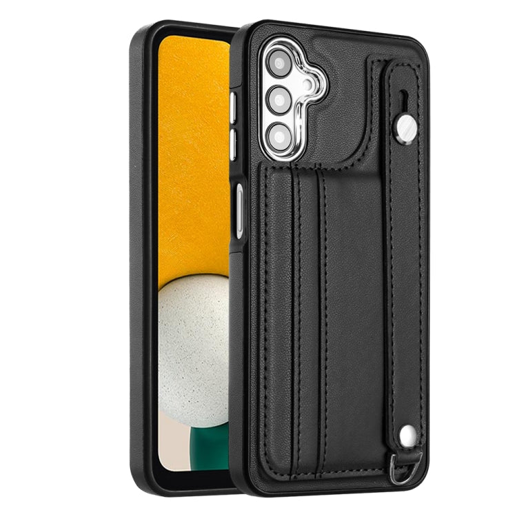 Shockproof Leather Phone Case with Wrist Strap, For Samsung Galaxy A04E / F04 / M04, For Samsung Galaxy A14 4G / A14 5G, For Samsung Galaxy A34 5G, For Samsung Galaxy A54 5G